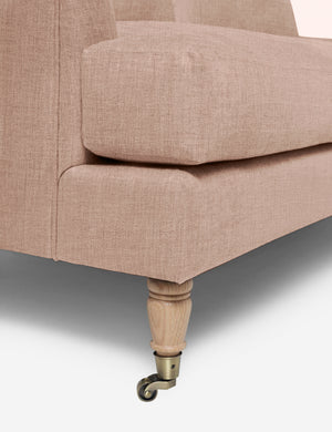 Wheeled legs on the Rivington Apricot Linen sofa