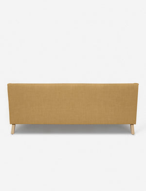 Back of the Rivington Camel Orange Linen sofa
