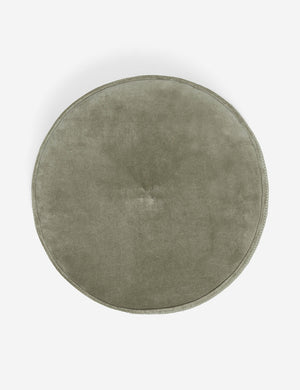 Velvet Disc juniper green Pillow by Sarah Sherman Samuel