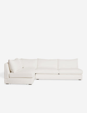 Winona Ivory Linen upholstered armless left-facing sectional sofa