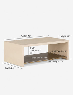 Dimensions on the Aprilette Coffee Table