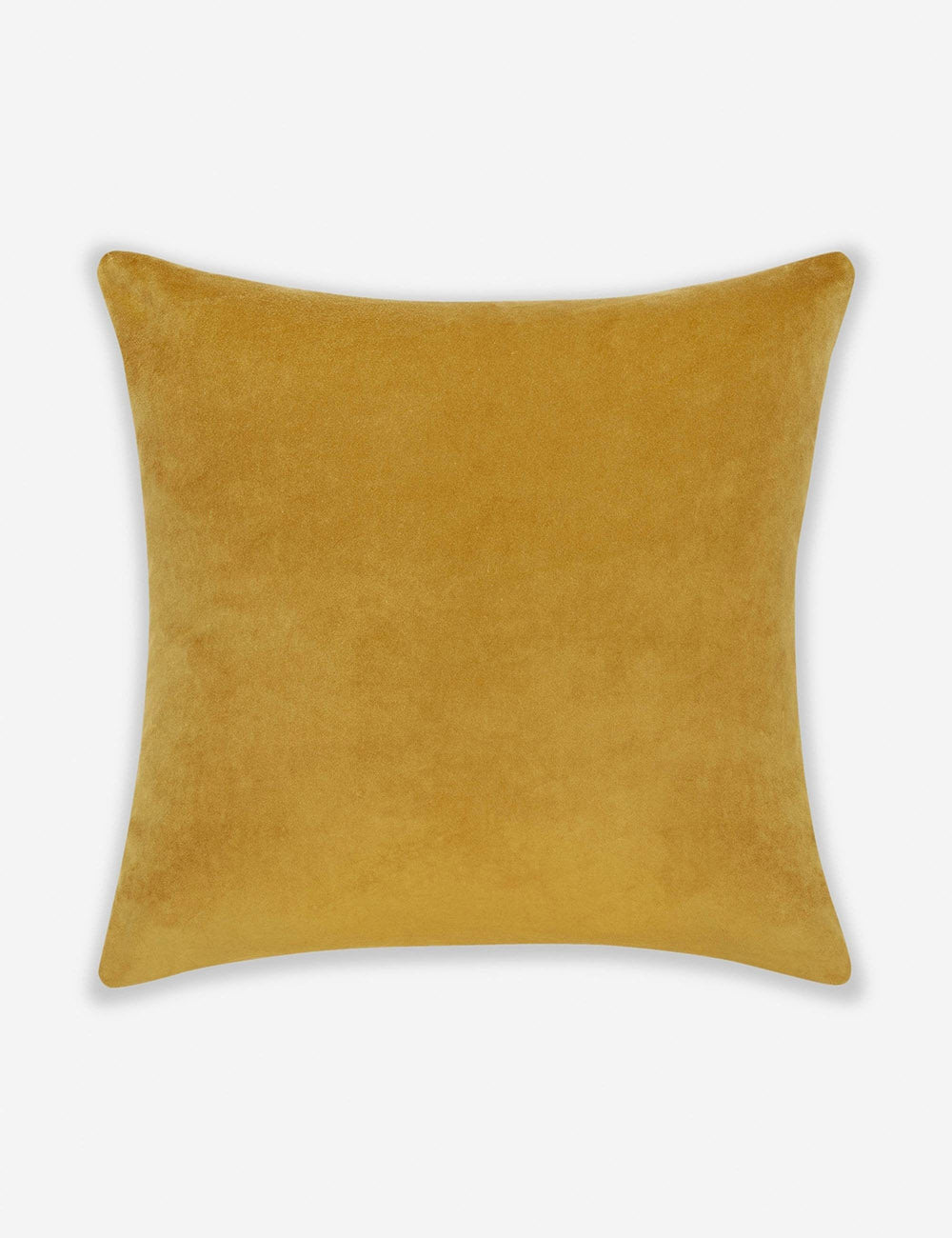 #color::mustard #style::square  #fill type::with-feather-down-insert  #fill type::pillow-cover-only |   Charlotte Mustard Yellow Square Velvet Pillow