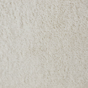 Close-up of the white plush fabric on the Amanda white plush upholstered accent chair