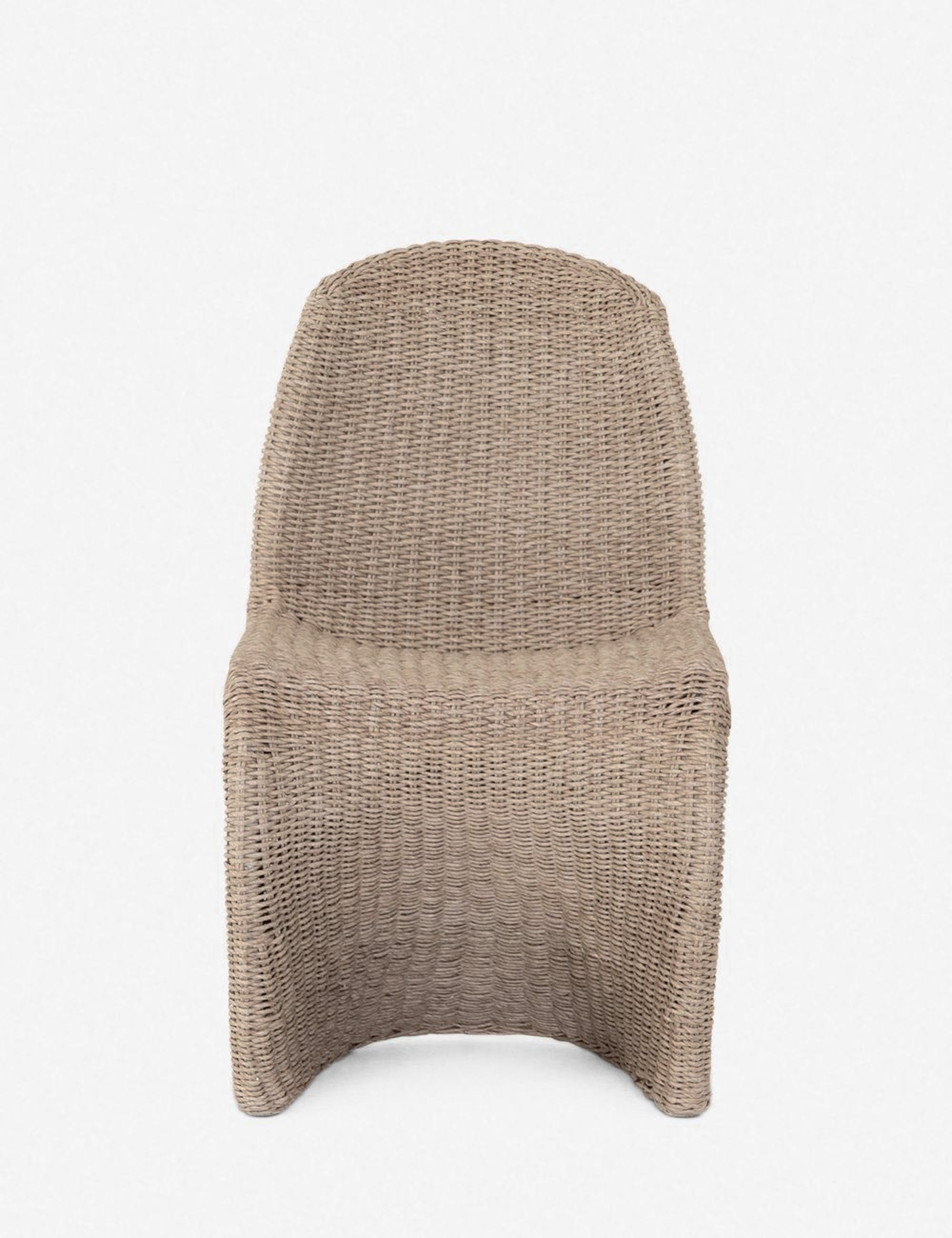 #color::vintage-white | Manila wicker weave beige indoor and outdoor dining chair