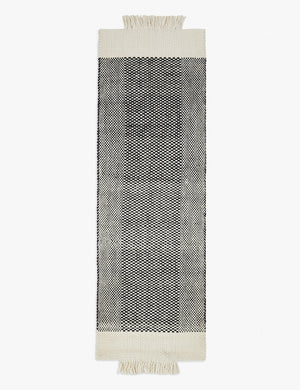 Joelle black rug in its runner size