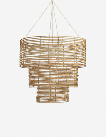 | Minna three-tiered jute chandelier 