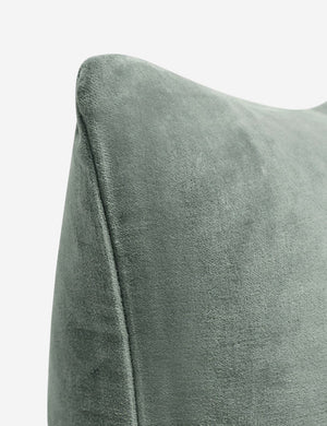 Corner of Charlotte Shale Blue Lumbar Velvet Pillow