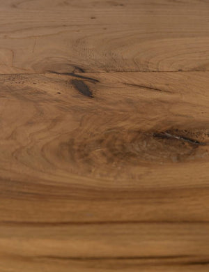 A close-up view of medium-toned French oak